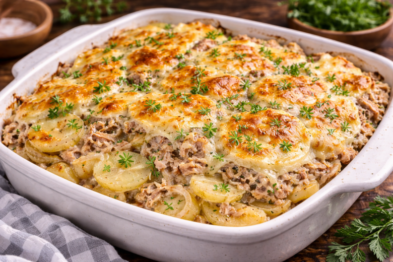 Бабушка из консервов не только варила суп: чумовая запеканка с картошкой и сайрой